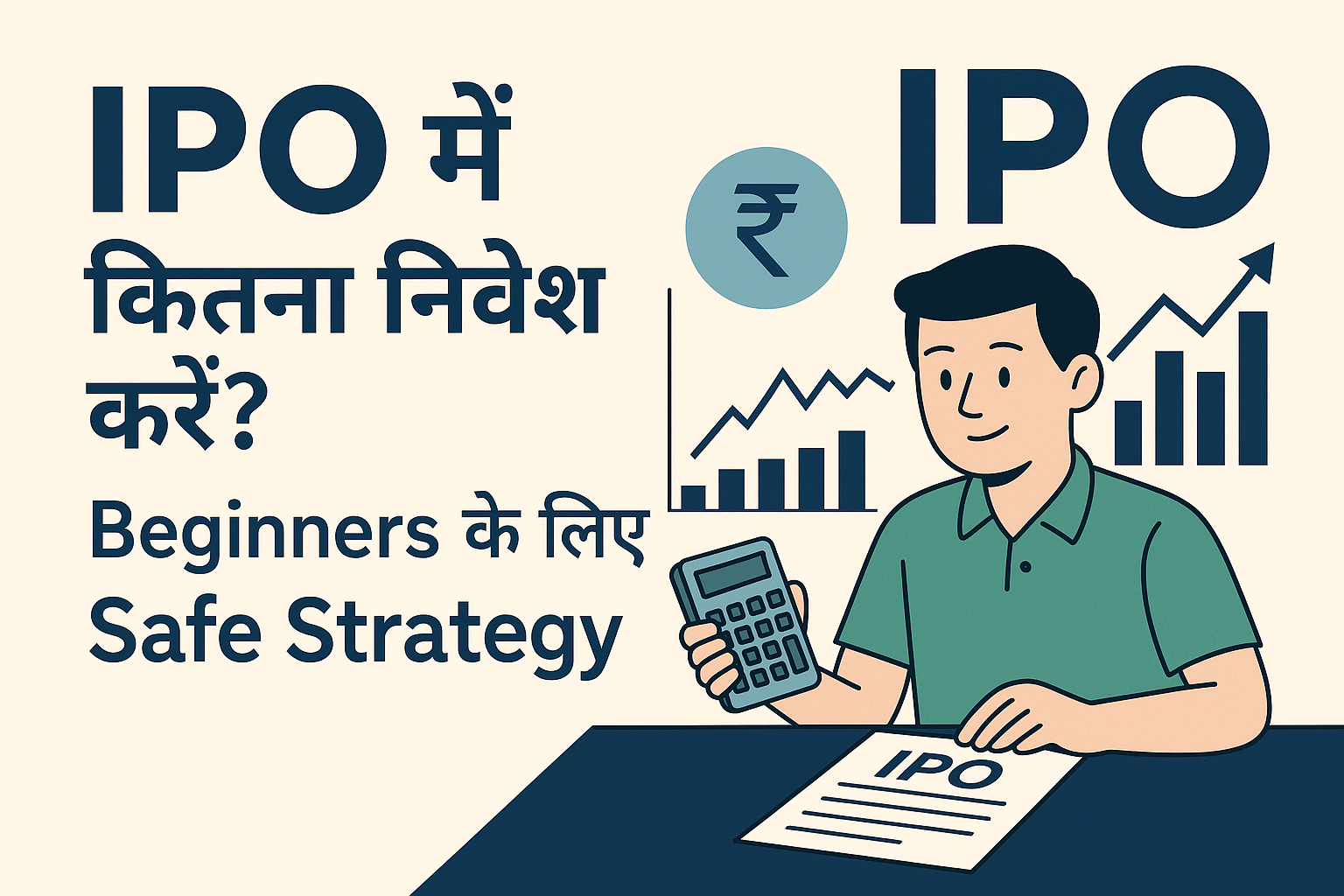 Beginners के लिए IPO में कितना निवेश करें Safe Strategy हिंदी इन्फोग्राफिक