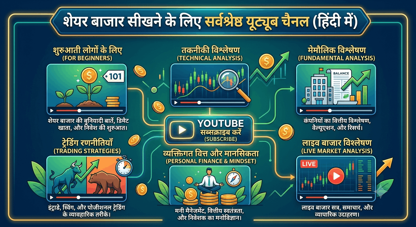 शेयर बाजार सीखने के लिए सर्वश्रेष्ठ यूट्यूब चैनल